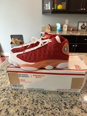 Size 10 Jordan 13 Retro Dune Red SKU DJ5982-601 Brand New No Box